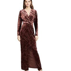 WAYF Roslyn Twist Front Midi Dress Sz L